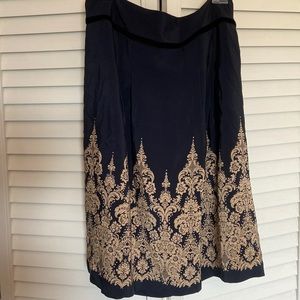 Ann Taylor Black Silk Skirt